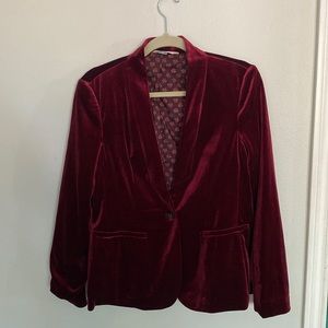 Velvet maroon blazer